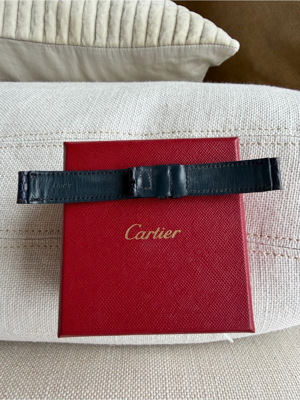 CARTIER watch Lizard bands vintage from Paris authentic - Picture 3 of 8